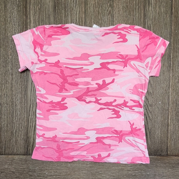 Dust Devils Outlaw Girl Pink Camo T-shirt Ladies Size Small - Picture 6 of 6
